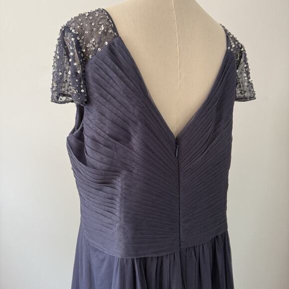 NWT JJs House Formal Bridesmaid Dress Plus Sz 16W Blue Sequin Mother of Bride - Picture 4 of 14